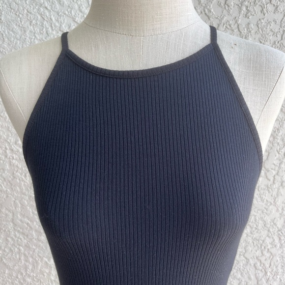 Ambiance Women’s Ribbed High Neck Black Bodysuit with Snaps sz Medium - Picture 2 of 10